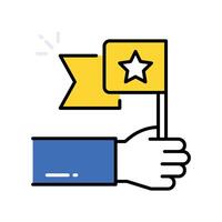 Flag filled outline icon. EPS 10 file vector