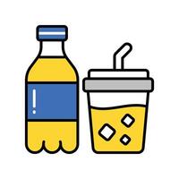 Soft Drink filled outline icon. EPS 10 file vector