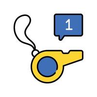 Whistle filled outline icon. EPS 10 file. vector