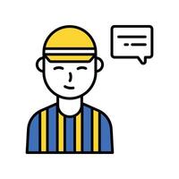 Referee filled outline icon. EPS 10 file vector