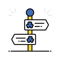 Clover sign filled outline icon. EPS 10 file vector
