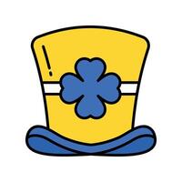 Hat filled outline icon. EPS 10 file vector