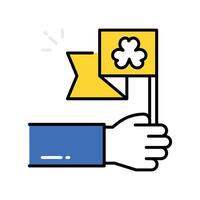 patrick flag filled outline icon. EPS 10 file vector