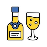 Whiskey filled outline icon. EPS 10 file vector