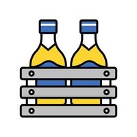 beer Crate filled outline icon. EPS 10 file vector