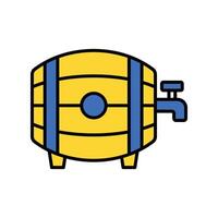 Barrel filled outline icon. EPS 10 file vector