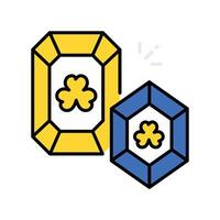 Emerald Isle filled outline icon. EPS 10 file vector