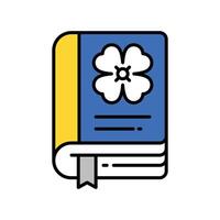 Patrick Book filled outline icon. EPS 10 file vector