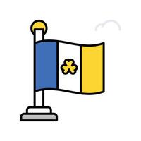 Irish Flag filled outline icon. EPS 10 file vector