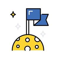 Mission Achieved filled outline icon. EPS 10 file vector