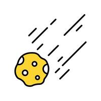 Asteroid filled outline icon. EPS 10 file vector