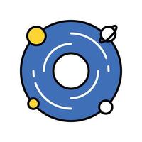 Dark matter filled outline icon. EPS 10 file vector