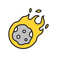 Asteroid filled outline icon. EPS. 10 file vector