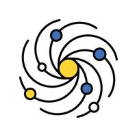 Milky Way filled outline icon. EPS 10 file vector