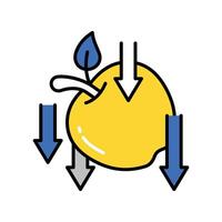 Gravity filled outline icon. EPS 10 file vector