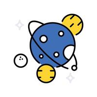 Planets filled outline icon. EPS 10 file vector