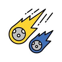 Meteor filled outline icon. EPS 10 file vector