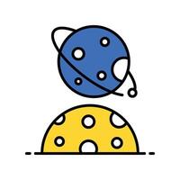 Planets filled outline icon. EPS. 10 file vector