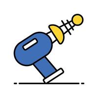 Space Gun filled outline icon. EPS. 10 file vector
