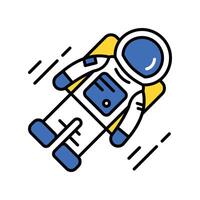 Astronaut filled outline icon. EPS 10 file vector