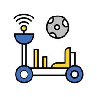 Spaceship filled outline icon. EPS 10 file vector