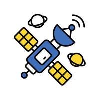 Satellite filled outline icon. EPS 10 file vector