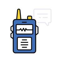 Walkie Talkie filled outline icon. EPS 10 file vector