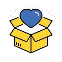 Selfless filled outline icon. EPS 10 file vector