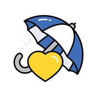 Heart Care filled outline icon. EPS 10 file vector