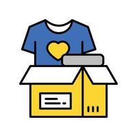 Clothing Donation filled outline icon. EPS 10 file vector