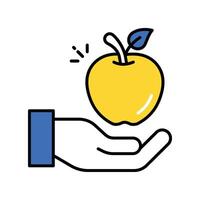 Altruistic Person filled outline icon. EPS 10 file vector