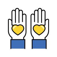 Altruism filled outline icon. EPS 10 file vector