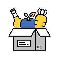 Donation Box filled outline icon. EPS 10 file vector