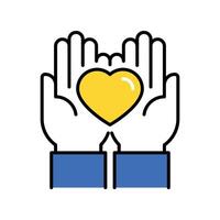 Benevolence filled outline icon. EPS 10 file vector