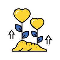 Kindness filled outline icon. EPS. 10 file vector