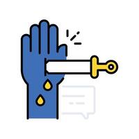 Sacrifice filled outline icon. EPS 10 file vector