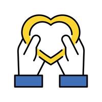 Sympathy filled outline icon. EPS. 10 file vector