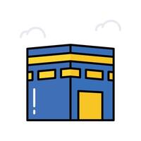 Khana Kaba filled outline icon. EPS 10 file vector