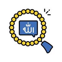 Rosary filled outline icon. EPS 10 file vector