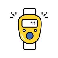 Finger counter filled outline icon. EPS 10 file vector