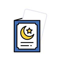 Eid Card filled outline icon. EPS 10 file vector