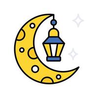 Ramadan Kareem filled outline icon. EPS 10 file vector