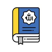 Quran Kareem filled outline icon. EPS 10 file vector