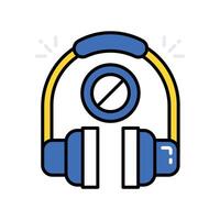 No Music filled outline icon. EPS 10 file vector