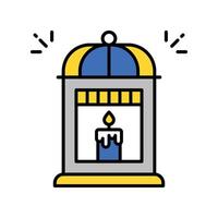 Lantern Candle filled outline icon. EPS 10 file. vector
