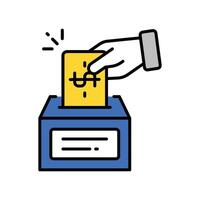 Zakat filled outline icon. EPS 10 file vector