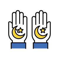 Mehndi filled outline icon. EPS 10 file vector