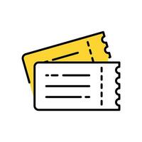 Tickets filled outline icon. EPS 10 file. vector