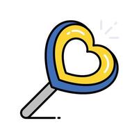Lollipop filled outline icon. EPS 10 file vector