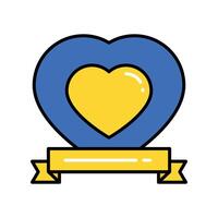 Love Banner filled outline icon. EPS 10 file vector